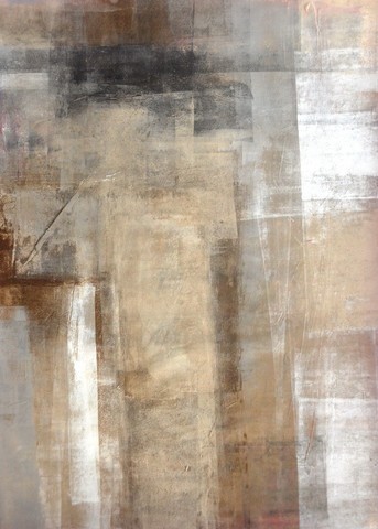 Brown and Beige Abstract Art Painting